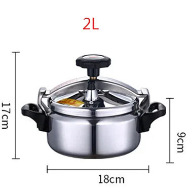 قدر ضغط للمطبخ سعة 2/3 لتر، وعاء حساء من الألومنيوم، وعاء طبخ محمول، أدوات طهي للتخييم في الهواء الطلق، مناسب لموقد الحث وموقد الغاز