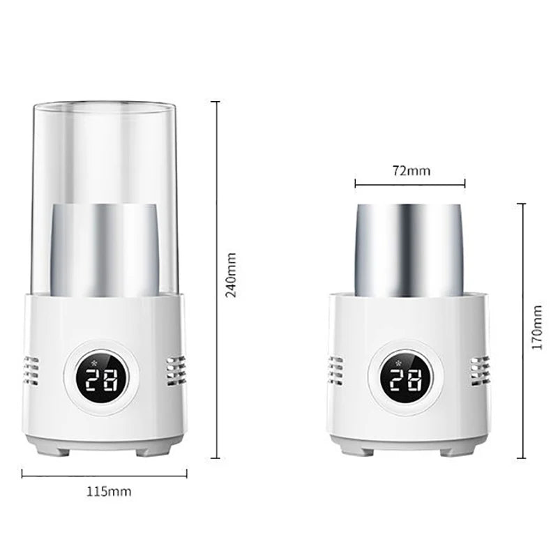 2 في 1 كوب تبريد سريع سخان كوب تبريد كهربائي علب المشروبات الغازية القهوة الحليب حامل المشروبات كوب دافئ كوب تبريد
