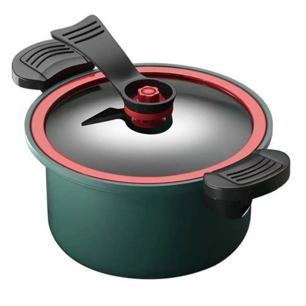 قدر ضغط سعة 3.5 لتر مع طلاء غير لاصق للمطبخ، قدر حساء مضغوط مفرغ من الهواء، قدر يخنة، قدر ضغط مايكروفون