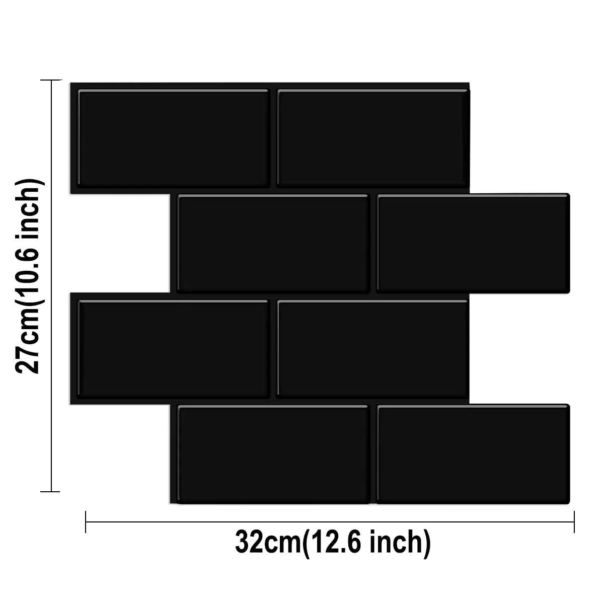 10 قطع ملصقات حائط ثلاثية الأبعاد قوية لاصقة من الفينيل من الطوب ورق حائط مقاوم للماء والحرارة بلاط حائط للمطبخ ديكور منزلي