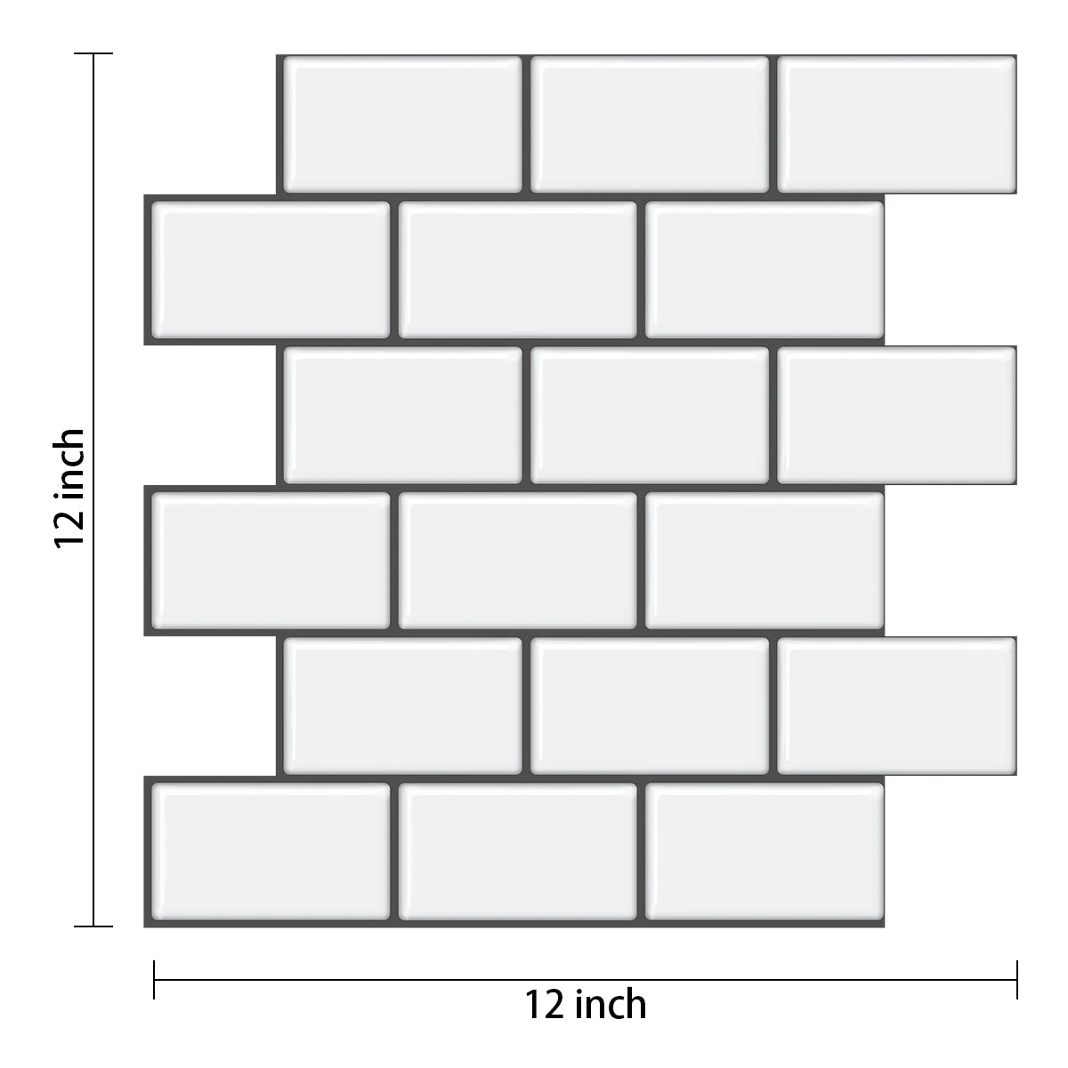 ملصقات حائط مترو الأنفاق، قابلة للتقشير واللصق، ورق حائط ثلاثي الأبعاد من الفينيل، للحمام والمطبخ، ملصقات حائط خلفية، 10 أوراق