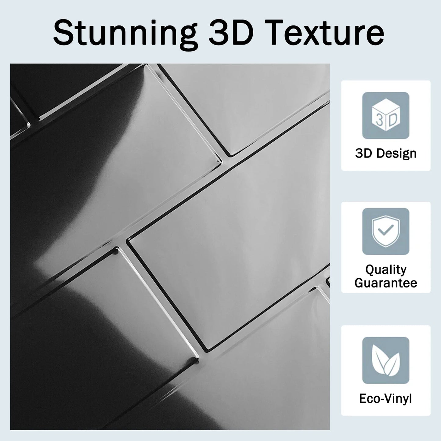 10 قطع ملصقات حائط ثلاثية الأبعاد قوية لاصقة من الفينيل من الطوب ورق حائط مقاوم للماء والحرارة بلاط حائط للمطبخ ديكور منزلي