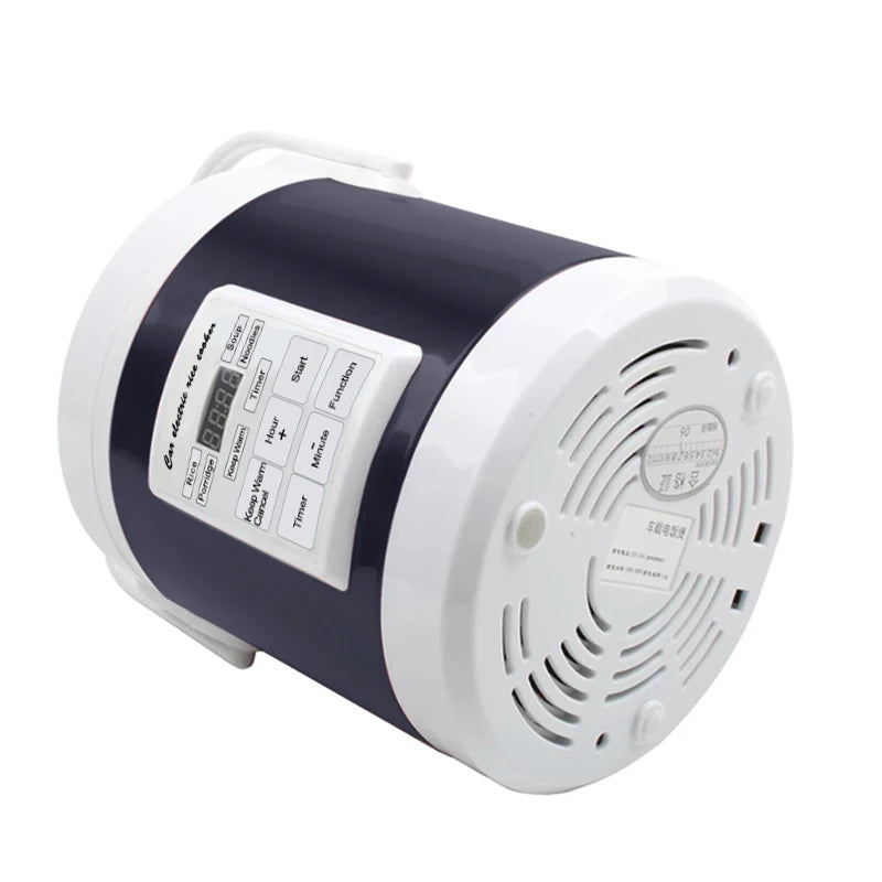 جهاز طهي الأرز الصغير للسيارة 12 فولت 24 فولت، سعة 1.6 لتر، جهاز طهي حساء العصيدة الكهربائي، جهاز طهي بالبخار، جهاز تسخين سريع لصندوق الغداء