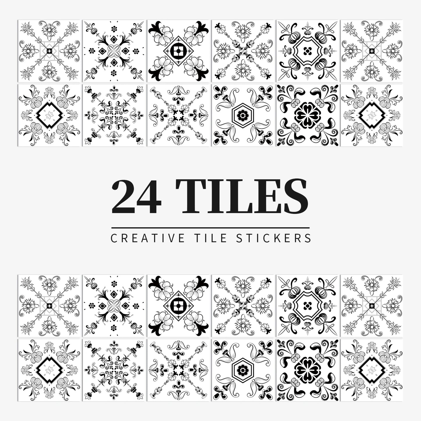 24 قطعة/مجموعة ملصقات بلاط بألوان فاتحة ملصقات حائط للمطبخ والحمام وتجديد المنزل ورق حائط مقاوم للماء ذاتي اللصق