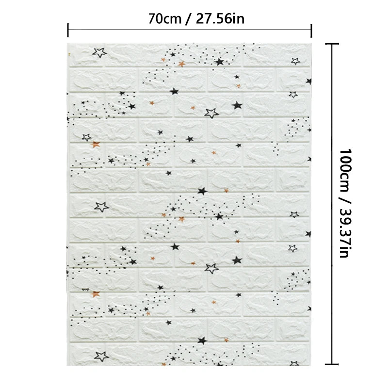 ورق حائط ذاتي اللصق مقاس 70 سم × 100 سم، ديكور منزلي عصري، ملصقات حائط مقاومة للماء مصنوعة من مادة البولي فينيل كلوريد، رغوة ثلاثية الأبعاد، نمط الطوب DIY، غرفة
