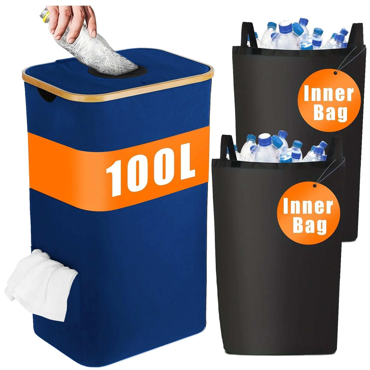 سلة تخزين الزجاجات الفارغة وحقيبة جمع زجاجات مياه الصرف الصحي وحقيبة تخزين قابلة للطي لمنظم الزجاجات وحقيبة حمل زجاجات قابلة لإعادة التدوير