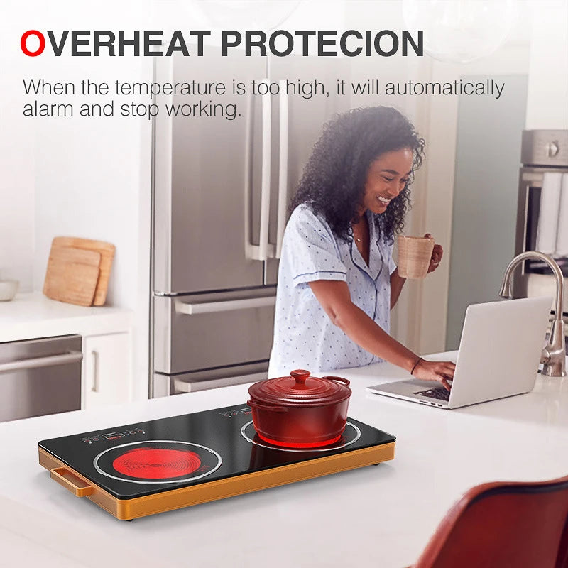 موقد سيراميك كهربائي عالي الطاقة T04، موقد حثي، طبق طهي المعكرونة، فرن لتحضير الشاي، غلاية ماء، سخان 220 فولت