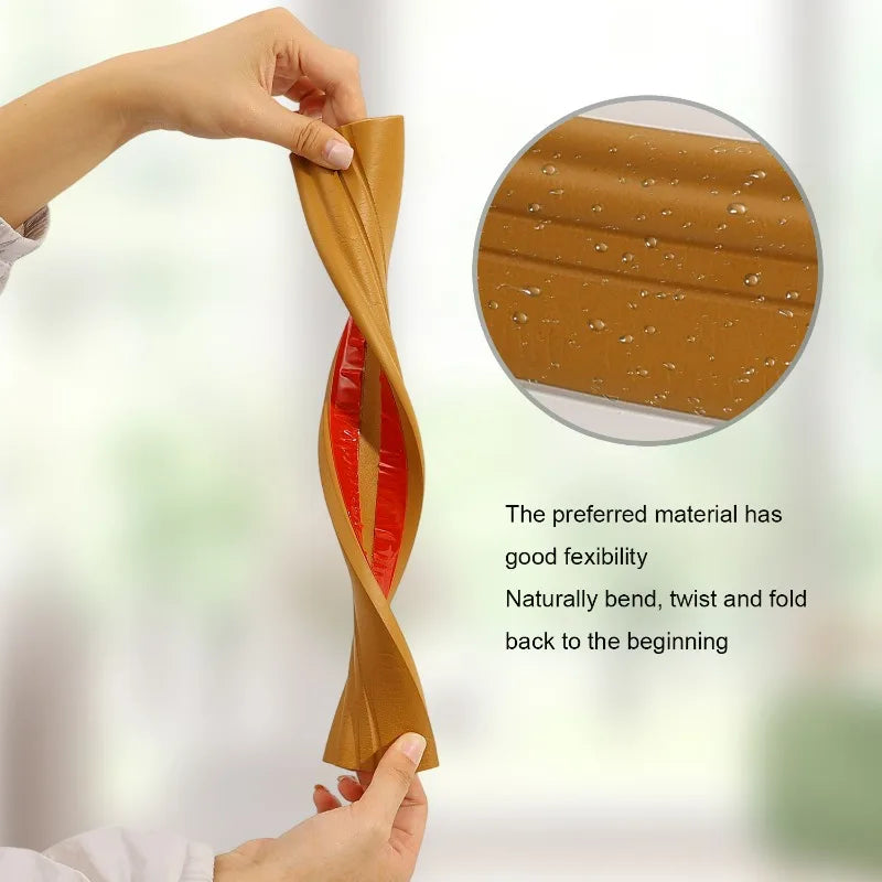 6/2 متر مقاوم للماء، خط حواف ذاتي اللصق، ملصقات حائط ثلاثية الأبعاد سميكة، ديكورات مضادة للتصادم، خط زاوية للأطفال