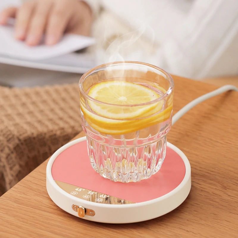 سخان أكواب قهوة ذكي مزود بمؤقت للاستخدام على مكتب العمل، سخان مشروبات كهربائي للكاكاو والشاي والماء والحليب، 3 إعدادات لدرجة الحرارة