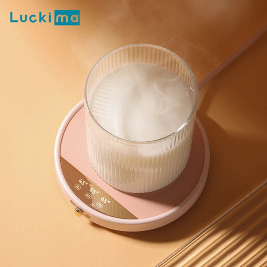 سخان أكواب قهوة ذكي مزود بمؤقت للاستخدام على مكتب العمل، سخان مشروبات كهربائي للكاكاو والشاي والماء والحليب، 3 إعدادات لدرجة الحرارة