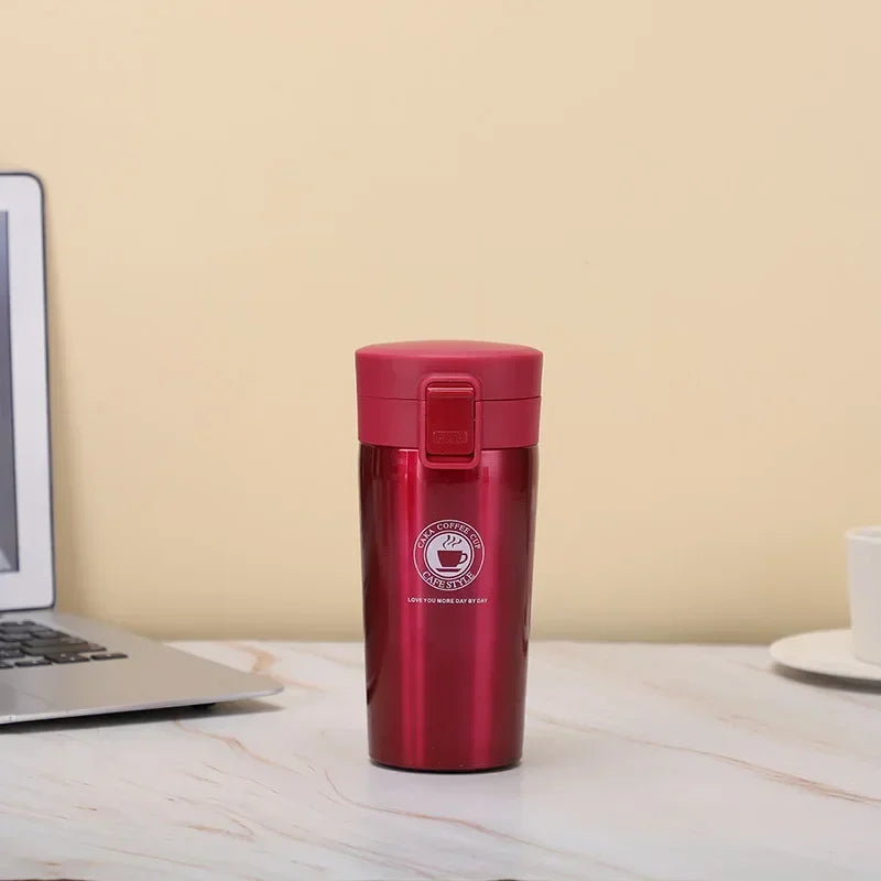 كوب حراري مزدوج الجدار مصنوع من الفولاذ المقاوم للصدأ 304، كوب قهوة، قارورة شاي مفرغة من الهواء، ترمس، زجاجة ماء، ترمس مانع للتسرب، كوب قهوة
