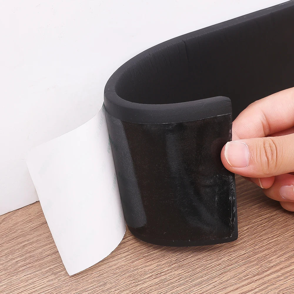 10-2 متر مقاوم للماء ذاتي اللصق خطوط حواف ثلاثية الأبعاد ملصقات حائط سميكة مضادة للتصادم خطوط زوايا الحائط المزخرفة