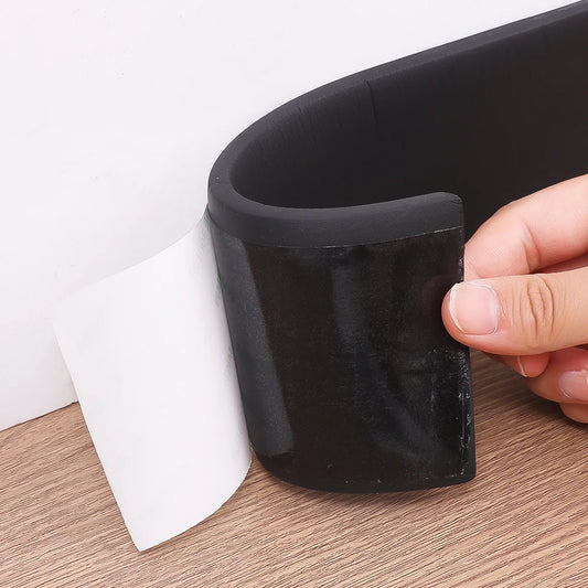 10-2 متر مقاوم للماء ذاتي اللصق خطوط حواف ثلاثية الأبعاد ملصقات حائط سميكة مضادة للتصادم خطوط زوايا الحائط المزخرفة