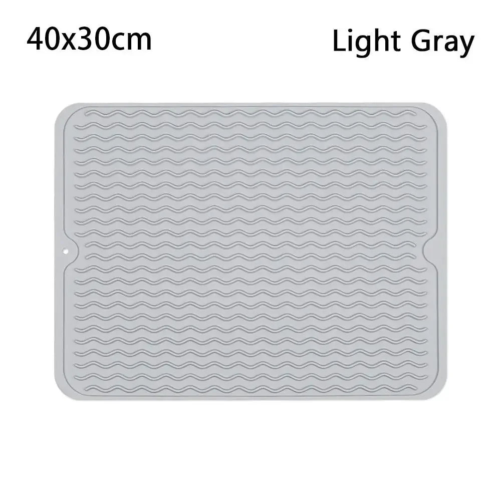 1 قطعة من وسادات تجفيف موجة من السيليكون، حصيرة تجفيف جديدة غير قابلة للانزلاق، حامل أطباق، مفرش طاولة، مفرش مطبخ قابل للطي، وسادة عزل حراري