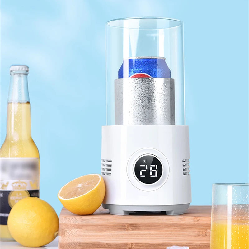 2 في 1 كوب تبريد سريع سخان كوب تبريد كهربائي علب المشروبات الغازية القهوة الحليب حامل المشروبات كوب دافئ كوب تبريد