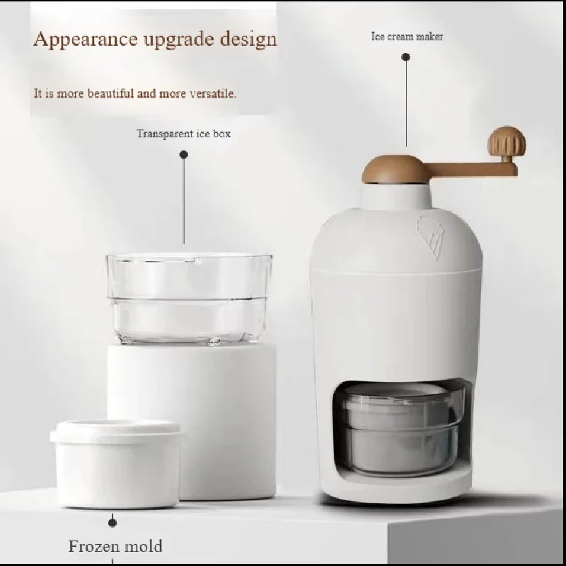 آلة حلاقة الثلج اليدوية الجديدة لعام 2025 للاستخدام المنزلي، ماكينة صنع مخروط الثلج اليدوية الصغيرة لحلوى الثلج الصيفية، أداة مطبخ محمولة