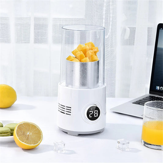 2 في 1 كوب تبريد سريع سخان كوب تبريد كهربائي علب المشروبات الغازية القهوة الحليب حامل المشروبات كوب دافئ كوب تبريد