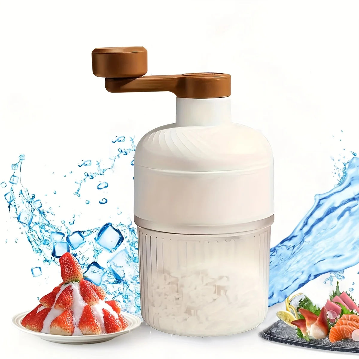 آلة حلاقة ثلج كبيرة متعددة الوظائف وآلة سلاش | آلة عصائر يدوية، كسارة ثلج، صانعة ثلج، مثالية