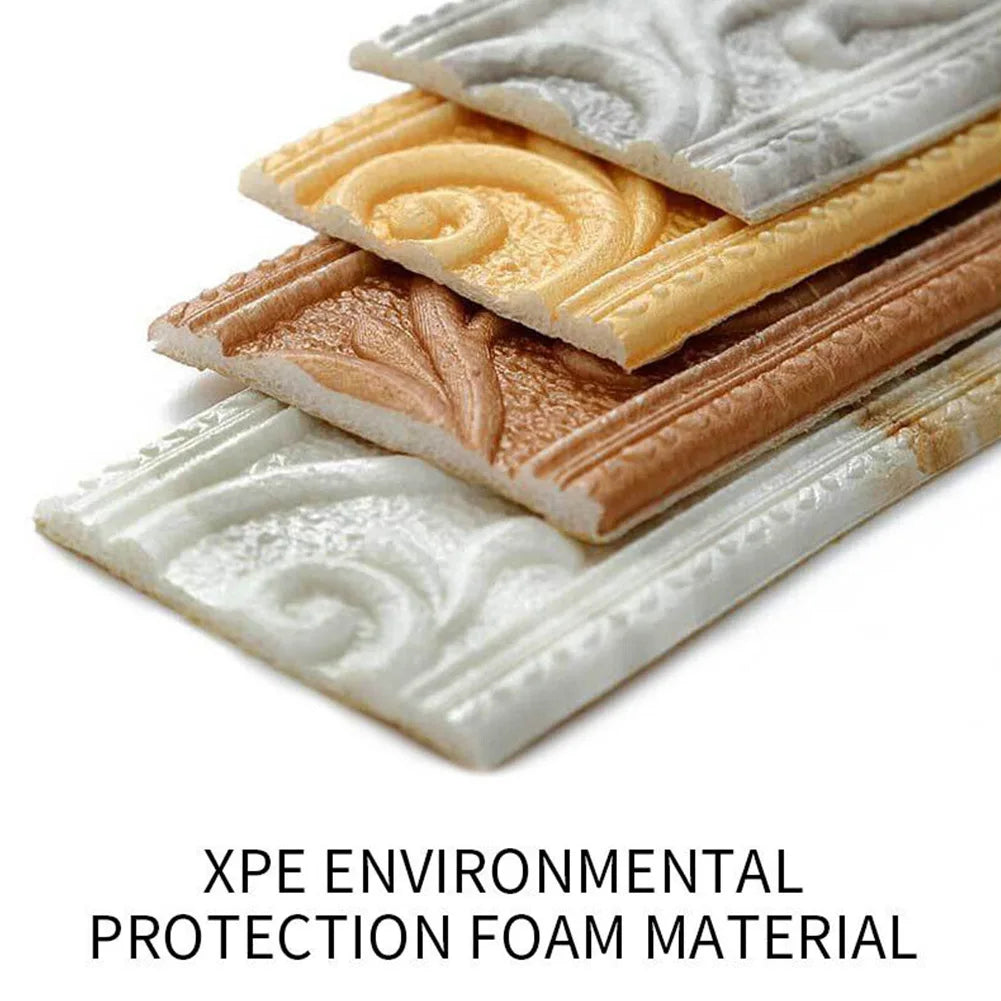 ملصق حائط ثلاثي الأبعاد، ملصق حائط ذاتي اللصق من الفينيل، مقاس 230*5*0.4 سم، ورق حائط منزلي مقاوم للماء