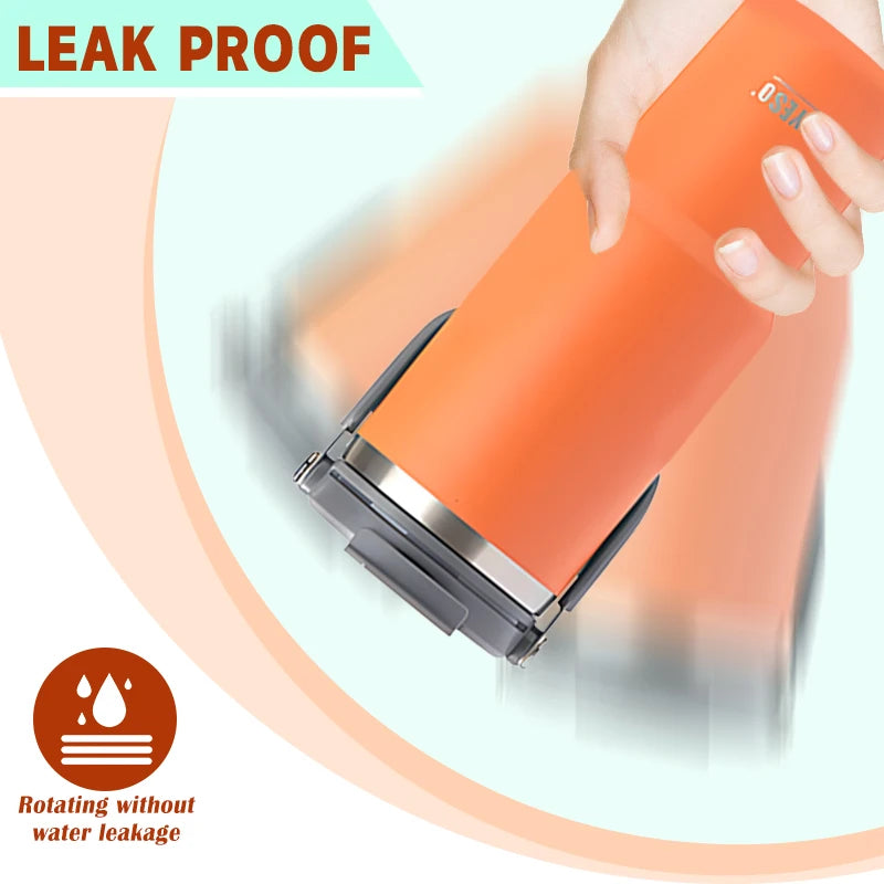 كوب قهوة حراري من الفولاذ المقاوم للصدأ من تايسو، معزول ومحمول، بارد وساخن، مناسب للسفر واللياقة البدنية، قارورة مفرغة مانعة للتسرب