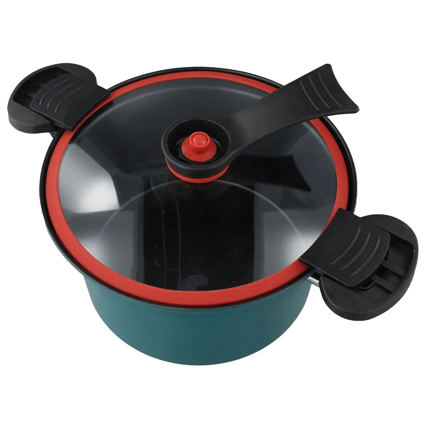 قدر ضغط سعة 3.5 لتر مع طلاء غير لاصق للمطبخ، قدر حساء مضغوط مفرغ من الهواء، قدر يخنة، قدر ضغط مايكروفون