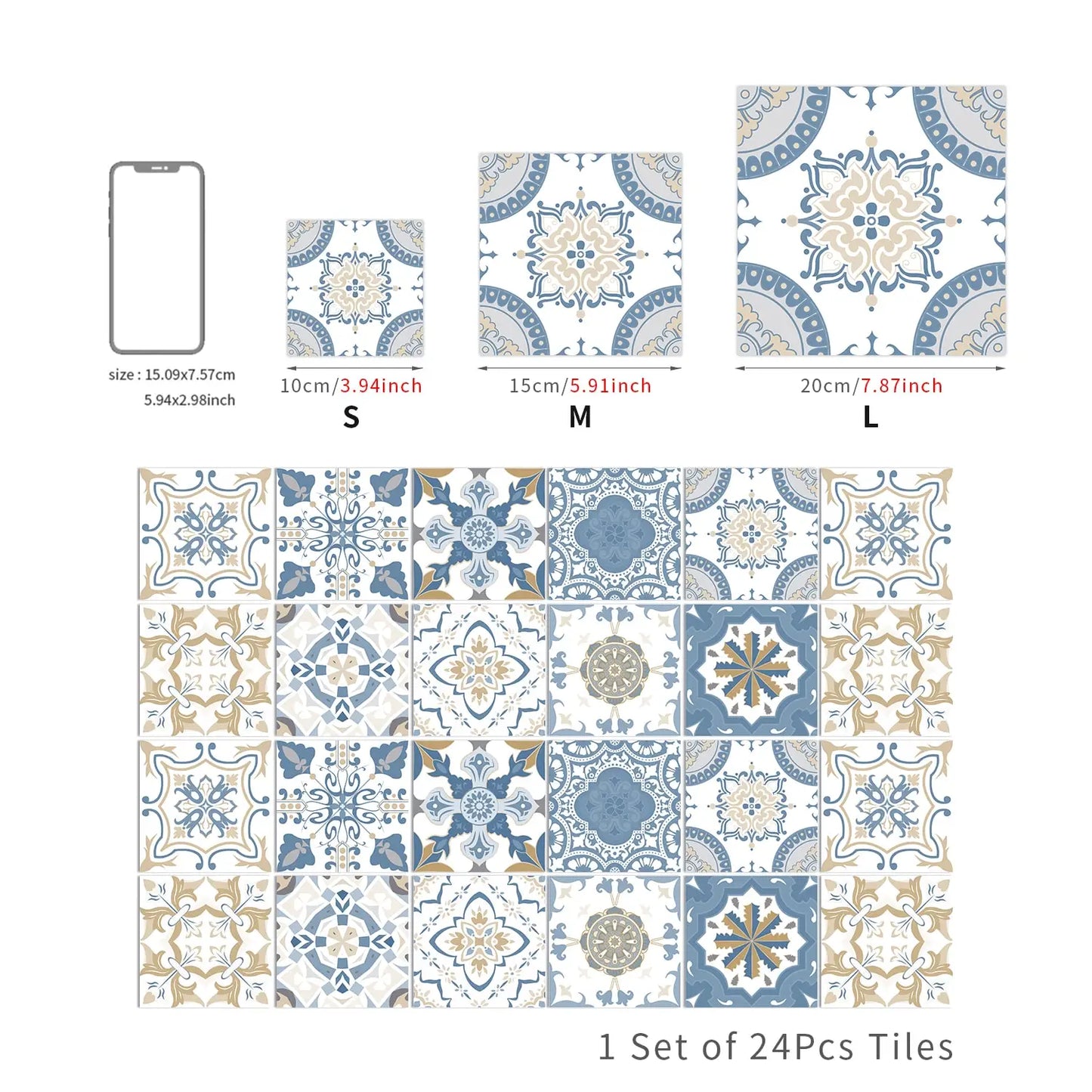 24 قطعة/مجموعة ملصقات بلاط بألوان فاتحة ملصقات حائط للمطبخ والحمام وتجديد المنزل ورق حائط مقاوم للماء ذاتي اللصق