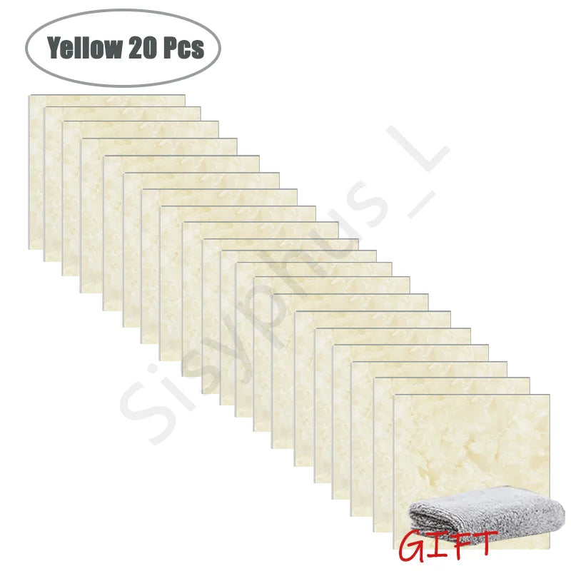 10-50 قطعة من ملصقات الحائط الرخامية المصنوعة من مادة البولي فينيل كلوريد ذاتية اللصق ملصق بلاط سميك للحمام وملصق أرضيات مقاوم للماء للمطبخ وديكور المنزل