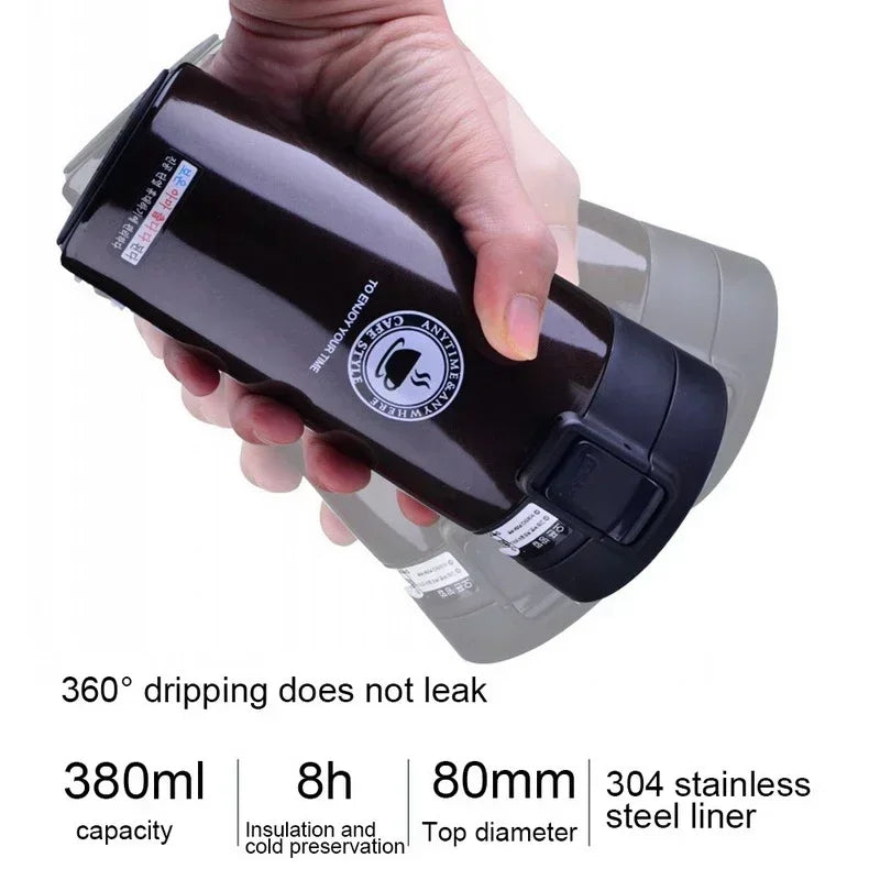 كوب حراري مزدوج الجدار مصنوع من الفولاذ المقاوم للصدأ 304، كوب قهوة، قارورة شاي مفرغة من الهواء، ترمس، زجاجة ماء، ترمس مانع للتسرب، كوب قهوة