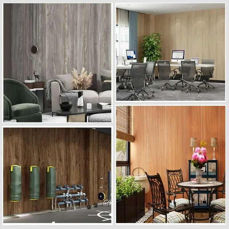 ورق حائط ثلاثي الأبعاد بنقشة الخشب، ملصق حائط ذاتي اللصق، مقاوم للماء، لغرفة المعيشة، المطبخ، المرحاض، ديكور المنزل، ملصق أرضي