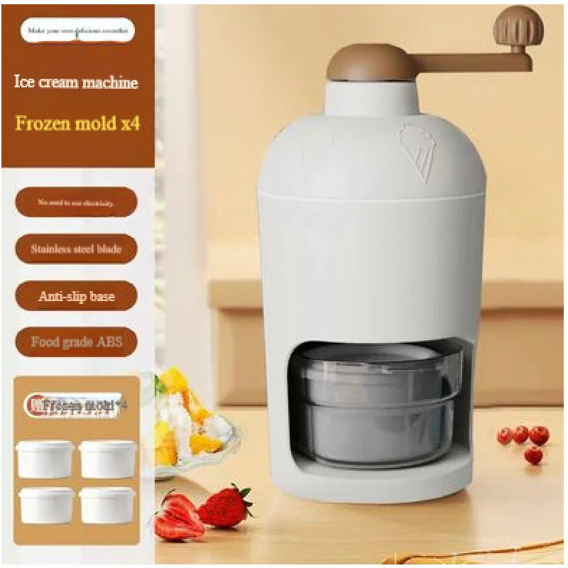 آلة حلاقة الثلج اليدوية الجديدة لعام 2025 للاستخدام المنزلي، ماكينة صنع مخروط الثلج اليدوية الصغيرة لحلوى الثلج الصيفية، أداة مطبخ محمولة