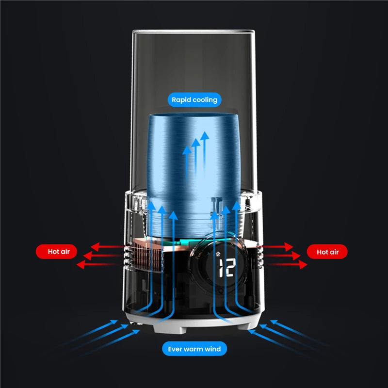 2 في 1 كوب تبريد سريع سخان كوب تبريد كهربائي علب المشروبات الغازية القهوة الحليب حامل المشروبات كوب دافئ كوب تبريد