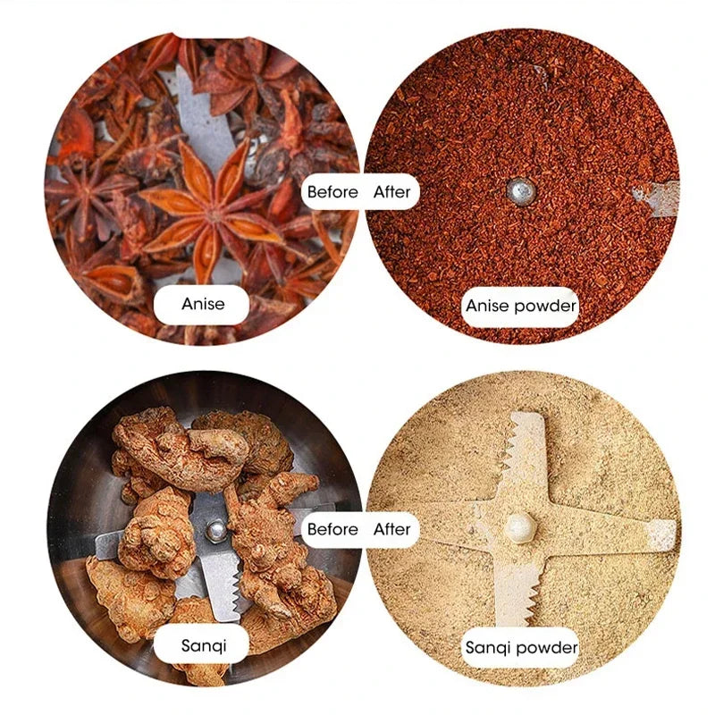 مطحنة قهوة كهربائية متعددة الوظائف جديدة للمطبخ، حبوب، مكسرات، توابل، حبوب، آلة طحن القهوة المنزلية