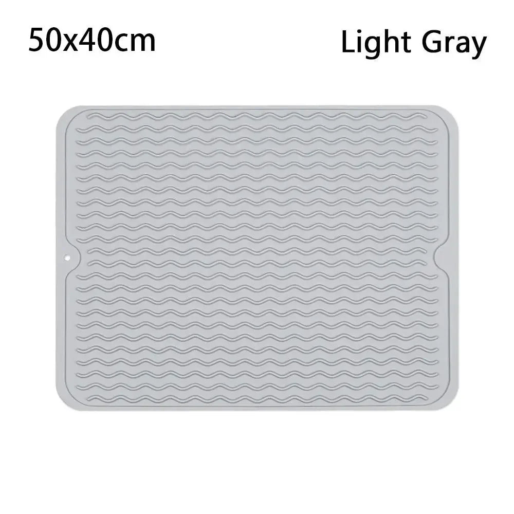 1 قطعة من وسادات تجفيف موجة من السيليكون، حصيرة تجفيف جديدة غير قابلة للانزلاق، حامل أطباق، مفرش طاولة، مفرش مطبخ قابل للطي، وسادة عزل حراري