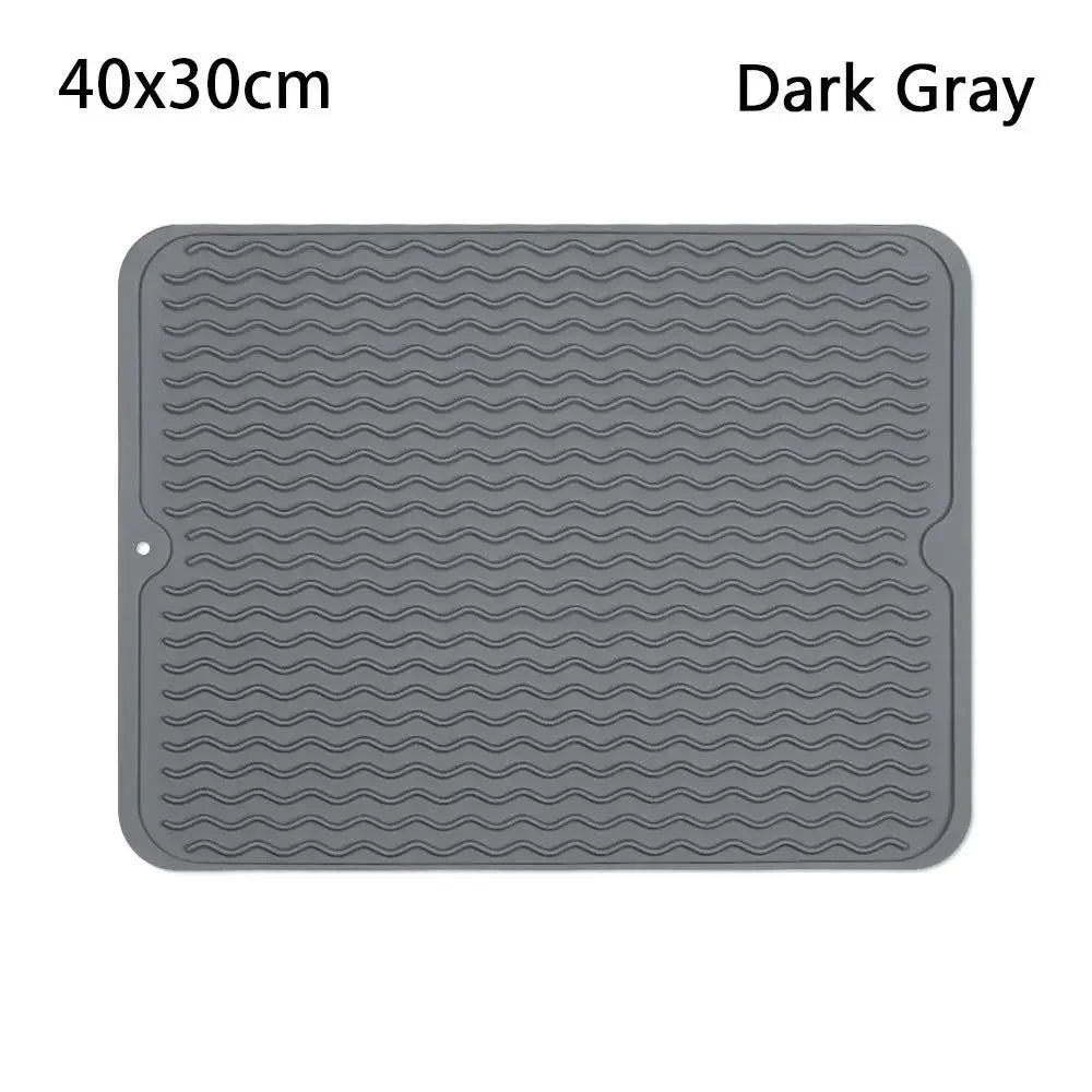 1 قطعة من وسادات تجفيف موجة من السيليكون، حصيرة تجفيف جديدة غير قابلة للانزلاق، حامل أطباق، مفرش طاولة، مفرش مطبخ قابل للطي، وسادة عزل حراري