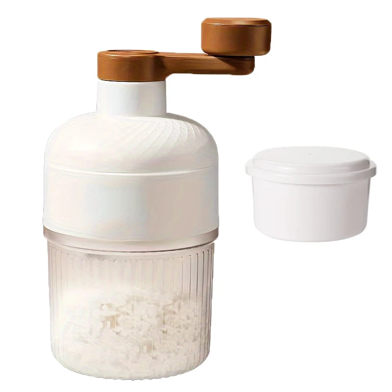 آلة صنع الثلج المبشور الخالية من مادة BPA وآلة صنع الثلج المخروطي وكسارة الثلج المحمولة اليدوية وآلة صنع الثلج المبشور مع صواني مكعبات الثلج المجانية