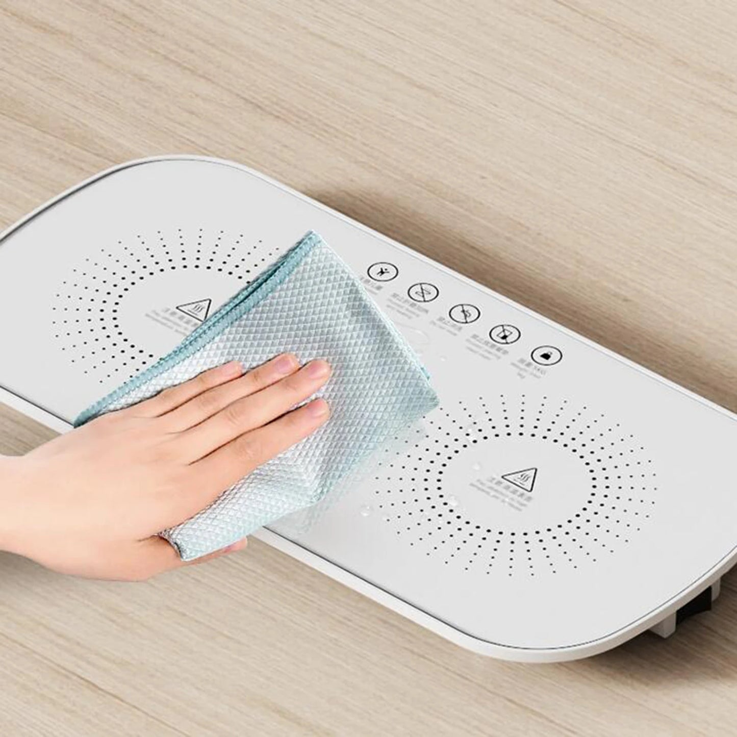 صينية تدفئة كهربائية بدرجة حرارة ثابتة 50 وات 10 ثوانٍ سريعة التسخين لتسخين الطعام لحفلات الانتقال إلى منزل جديد وحفلات عشاء العطلات والحفلات المنزلية والمطبخ