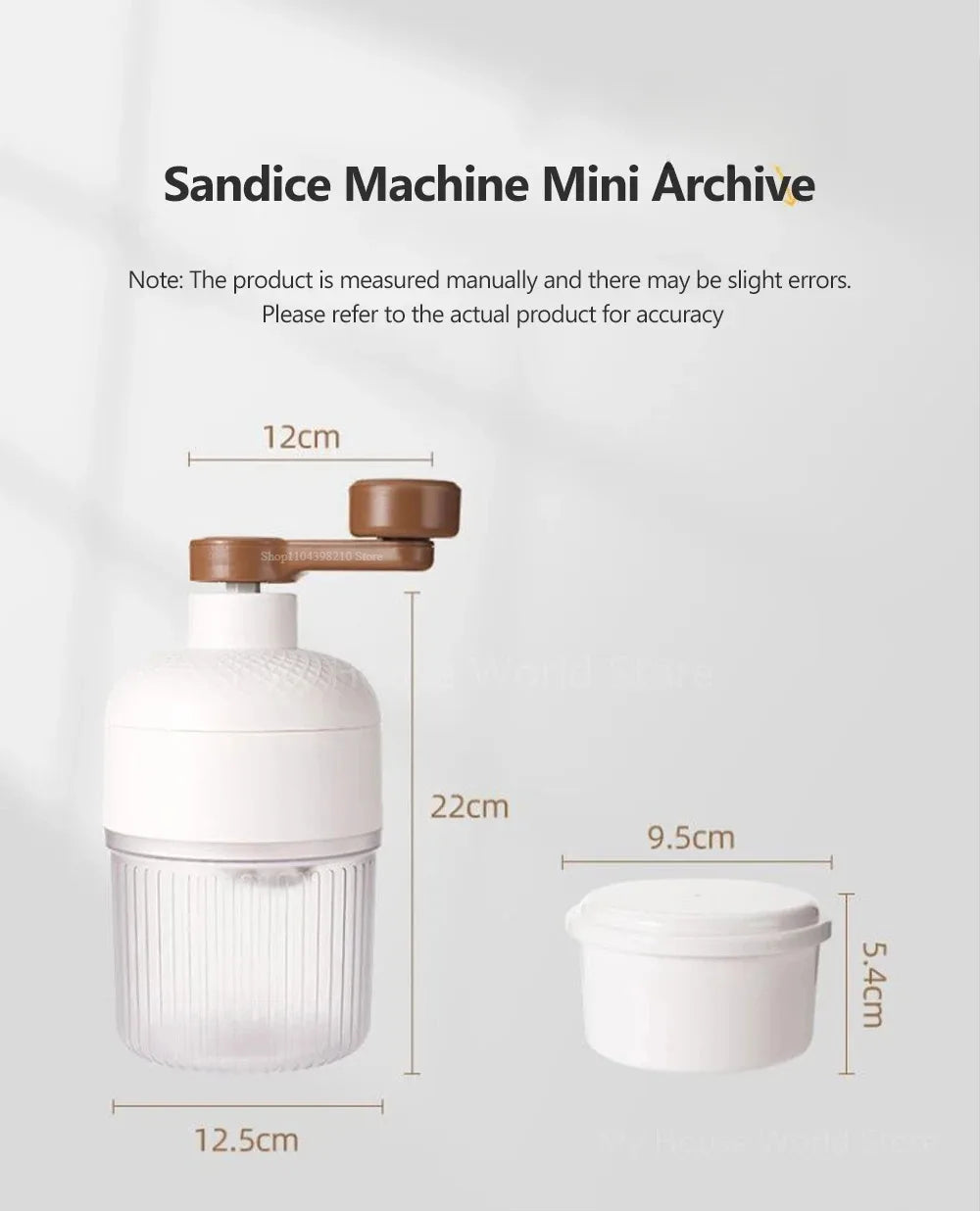 آلة صنع العصائر اليدوية صغيرة الحجم للاستخدام المنزلي مع قالب مكعبات الثلج وآلة تكسير الثلج اليدوية للمطبخ