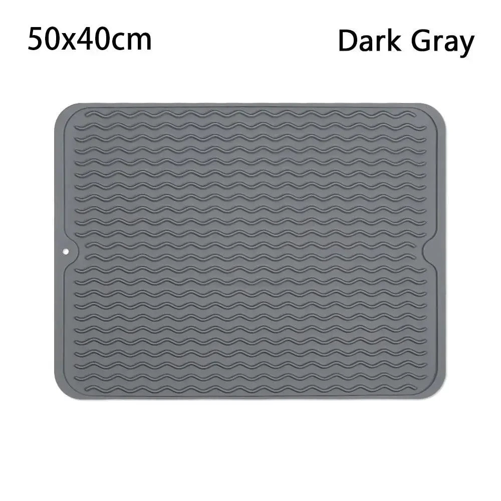 1 قطعة من وسادات تجفيف موجة من السيليكون، حصيرة تجفيف جديدة غير قابلة للانزلاق، حامل أطباق، مفرش طاولة، مفرش مطبخ قابل للطي، وسادة عزل حراري
