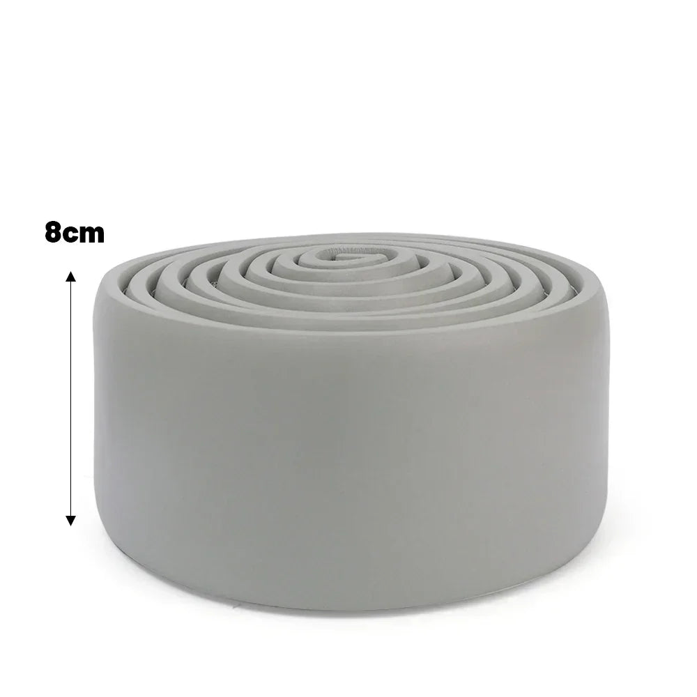 10-2 متر مقاوم للماء ذاتي اللصق خطوط حواف ثلاثية الأبعاد ملصقات حائط سميكة مضادة للتصادم خطوط زوايا الحائط المزخرفة