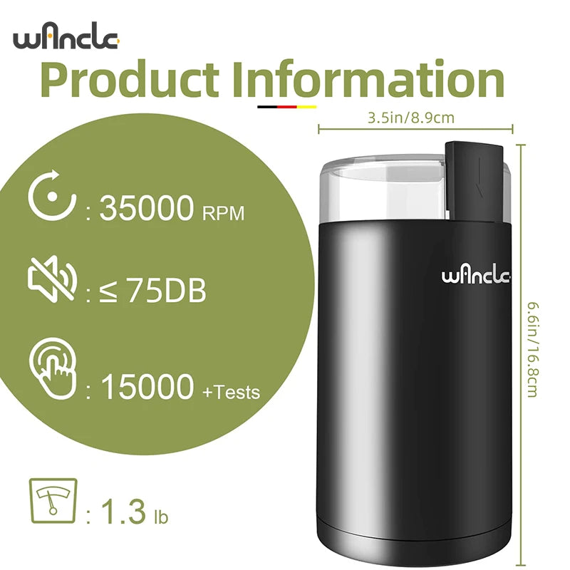 مطحنة قهوة عالية الطاقة 200 واط، آلة طحن حبوب القهوة المنزلية متعددة الوظائف، أدوات منزلية للمطبخ، 220 فولت/120 فولت