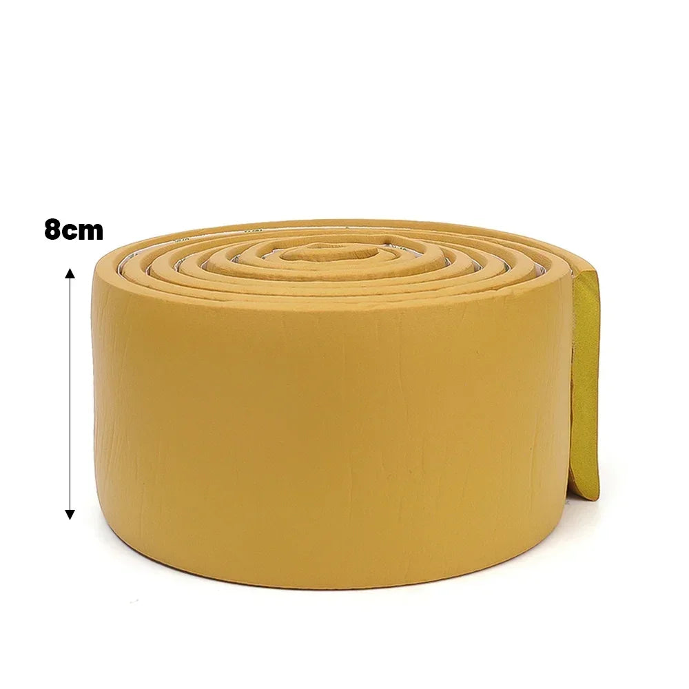 10-2 متر مقاوم للماء ذاتي اللصق خطوط حواف ثلاثية الأبعاد ملصقات حائط سميكة مضادة للتصادم خطوط زوايا الحائط المزخرفة