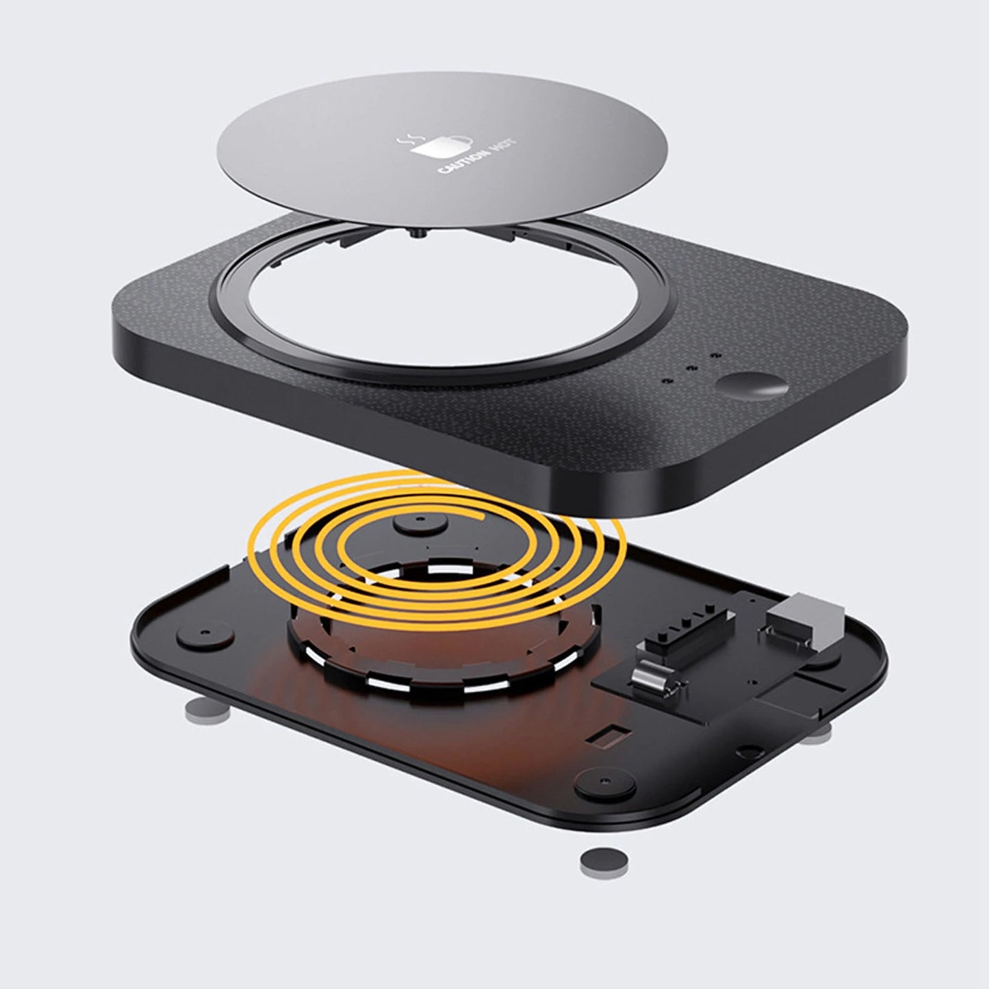 سخان كهربائي ذكي لأكواب القهوة مع تدفئة ثابتة 55 درجة مئوية ومصدر طاقة USB وكوب سيراميك للمكتب 5 فولت